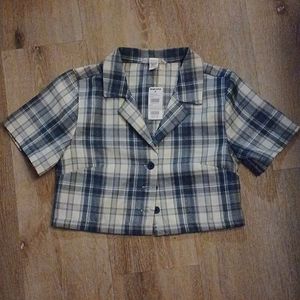 Crop top button up jacket